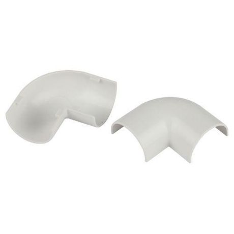 Поворот ЭРА T-90-KK-20-12-FW на 90 градусов для полукруглого кабель-канала белый 20х12мм 2шт/комплект | Б0064981