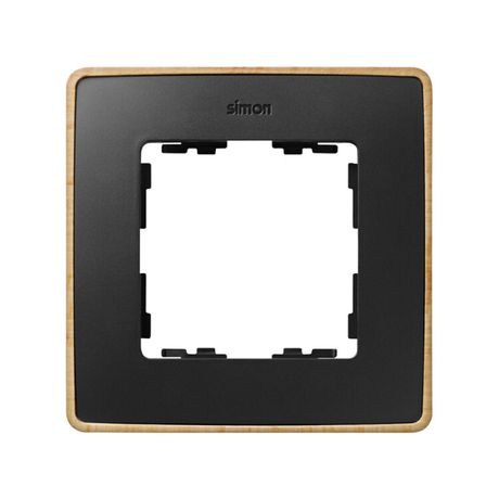 Рамка 1-м Simon82 Detail дерево/графит (100% Бук) Simon 8201610-271