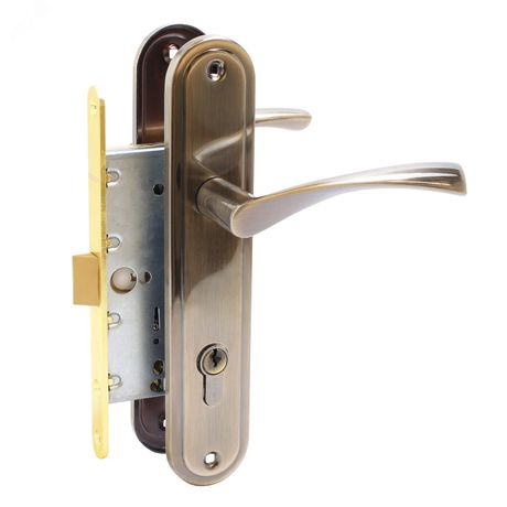 Замок врезной АЛЛЮР ЗВ 7-103/85 AB ст. бронза с/руч - 14151 ПТК