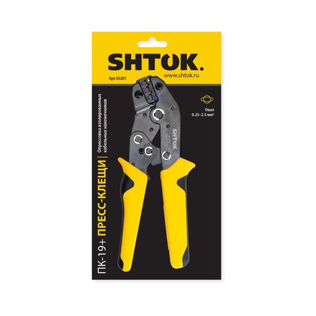 Пресс-клещи ПК-19+ матрица профиль овал 0.25-2.5кв.мм (03201) SHTOK 376184 SHTOK арт. 376184