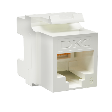 Модуль Keystone RJ45 CAT6 не экранированный, 180 градусов, белый | RNK6U180WH DKC ДКС