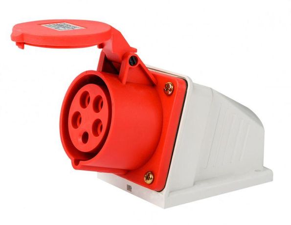 Розетка стационарная 3Р+РЕ+N 32А 380В IP44 РС-103 DEKraft 26195DEK APC