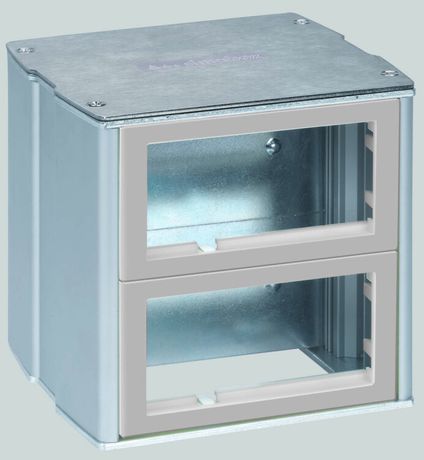 Мини-башня 2-сторонняя на 8-мод. К45 130х133х128 алюм. Simon Connect KT800-8