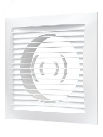 Решетка вентиляционная приточно-вытяжная, из ABS пластика 150х150 с фланцем D100 - 1515РС10Ф ЭРА 4145