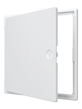 Люк-дверца ревизионная накладная 300х300мм с ручкой-задвижкой АБС бел. EVECS ЛТ3030П ЭРА