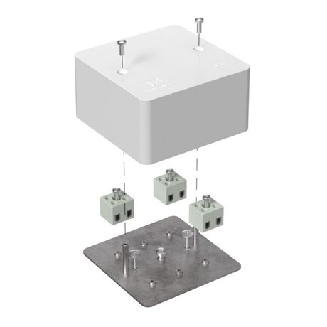 Коробка огнестойкая для кабель-канала 40-0460-FR2.5-6 Е15-Е60 (латунь) 85х85х45 IP42 6p, 2.5 мм.кв.| 40-0460-FR2.5-6-Е60 | Промрукав Строитель