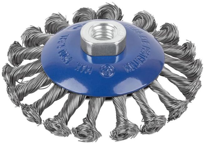 Щетка для УШМ, М14, тип ''Тарелка'', крученая проволока 0,5 мм, 115 Profi - 82-529 РОС