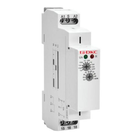 Реле времени, задержка выключения, конфигурация контакта 1CO, AС/DC 12-240В | DRM-TB-1-240 DKC ДКС
