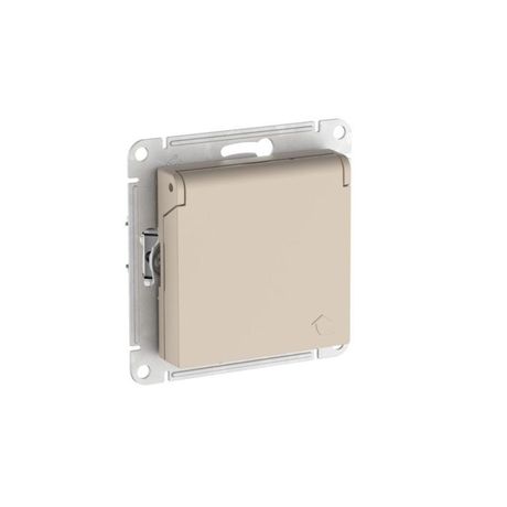 Розетка AtlasDesign 16А IP20 с заземл. защ. шторки крышкой быстрозажим. клем. механизм песочн. SE ATN001246S APC