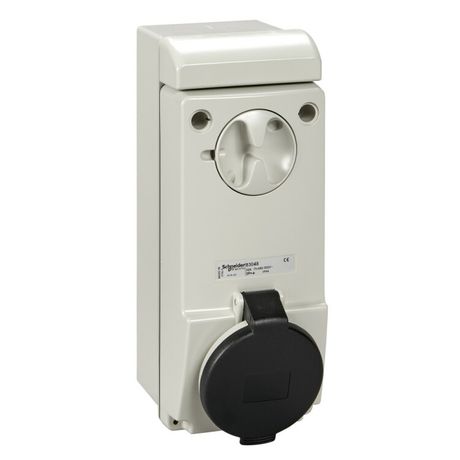 Розетка настенная с коробом 32А 5P 500В IP44 SchE 83049 Schneider Electric