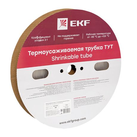 Термоусаживаемая трубка ТУТ 4/2 прозрачная рулон PROxima | tut-4-tr EKF