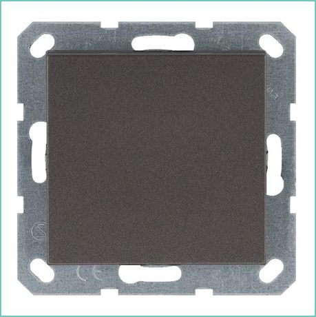 Выключатель одноклавишный 10A 250V~ с накладкой, цвет Мокко - G3011Z Jasmart