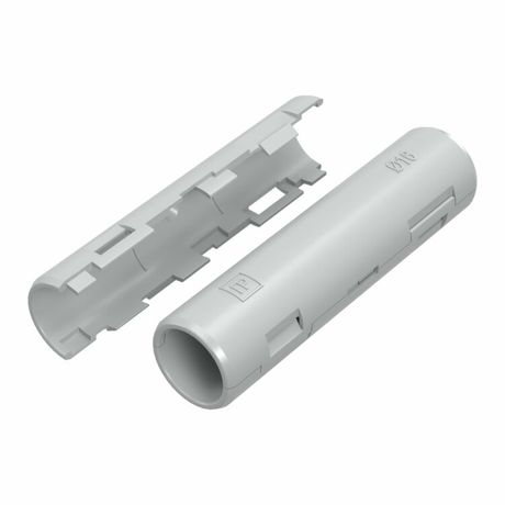 Муфта разборная d16 мм атмосферостойкая серая (100шт/1200шт уп/кор) Промрукав | PR13.0409 Строитель