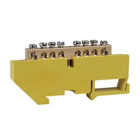 Шина нулевая с изолятором OptiKit BB-D-PE-DIN-8-6х9 желтый | 277857 КЭАЗ