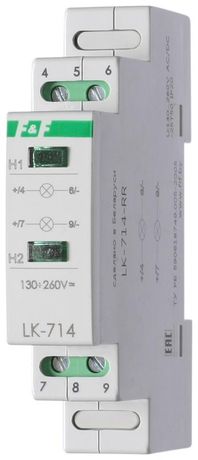 Указатель напряжения LK-714 (сигнализация наличия 2-х напр. 35мм 230В IP20 монтаж на DIN-рейке) F&F EA04.007.003 Евроавтоматика