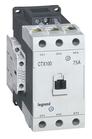 Контактор CTX3 100 3P 75A (AC-3) 2но2нз ~24В | 416180 Legrand