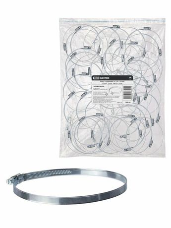 Хомут червячный, d 130-150 мм, оцинк (упак. 100 шт) | SQ1807-0359 TDM