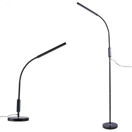 Торшер напольный светодиодный ULM-T619 10W/3000-6500K/DIM BLACK 10Вт с регулировкой наклона сенсорный выкл. диммер черн. ТМ Uniel UL-00010178