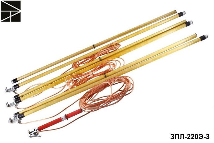 Заземление переносное для воздушных линий ЗПЛ-220Э-3 сечен. 35мм ЭЛЕКТРО ТРЕЙД ET-Z190-35