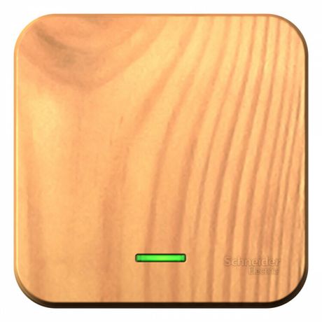 Переключатель BLANCA одноклавишный наружный (схема 6) с подсветкой и изоляционной пластиной 10а 250b ясень - BLNVA106115 APC