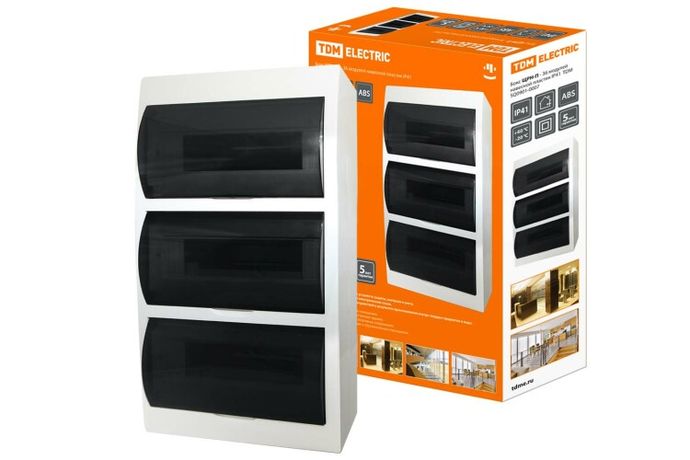 Бокс пластиковый навесной ЩРН-П-36 модулей IP41 | SQ0901-0007 TDM