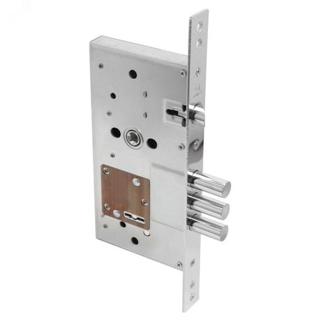 Замок врезной БУЛАТ ЗВ9-8.60.85.3(16).08 хром сувальд б/о б/наклад 5кл. для метал. дверей - 14933 ПТК