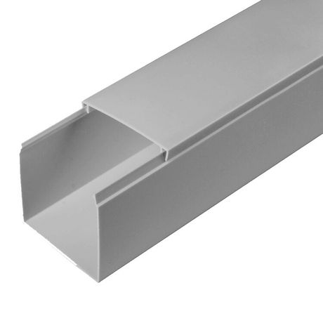 Кабель-канал серый RAL 7035 2-й замок в п/э 60х60 (24м/уп) | PR03.0078 ПРОМРУКАВ Строитель