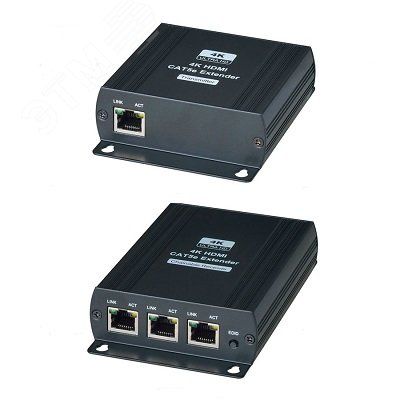 Комплект HE03L-4K (передатчик + приемник) для передачи HDMI сигнала по кабелю витой пары SC&T 12953 SC&T арт. 12953