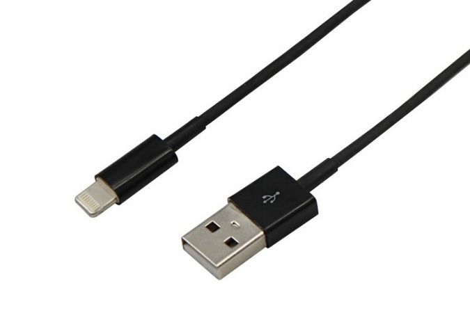 Кабель USB-A-Lightning для Apple 1А 1м ПВХ черн. Rexant 18-1122 MEET