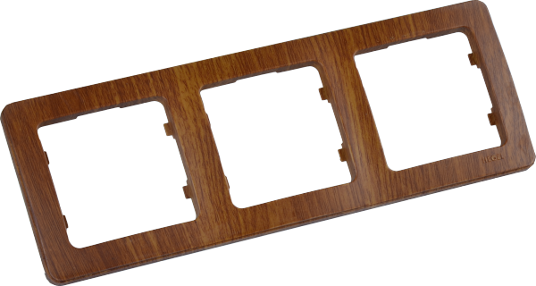 Рамка трёхместная, скрытой установки, цвет дуб | Р403-05 HEGEL