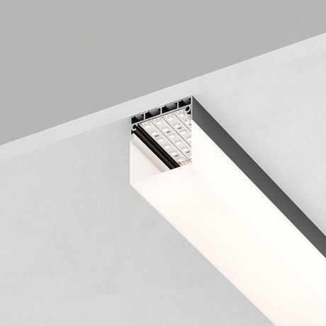 Профиль накладной алюминиевый черный 2м матовый экран 2 заглушки для светодиодных лент Feron - CAB268 48149