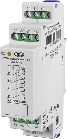 Реле промежуточное МРП-4-1 AC/DC 110В УХЛ4 - 4640016938094 Меандр
