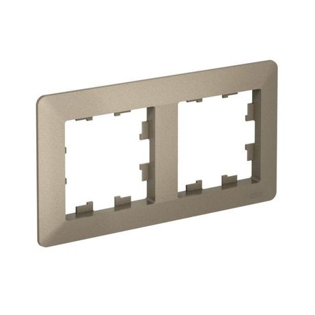 Рамка 2-м AtlasDesign Air шампань/дым. черн. SE ATN220502 APC