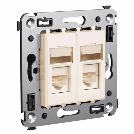 Розетка компьютерная 2-м СП Avanti "Ванильная дымка" RJ45 кат.5E экранир. DKC 4405364 ДКС DKC арт. 4405364