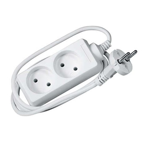 Удлинитель EX- 02-150 2х1.5м 10А/2.2кВт ПВС 3х1 JAZZway 4895205004382