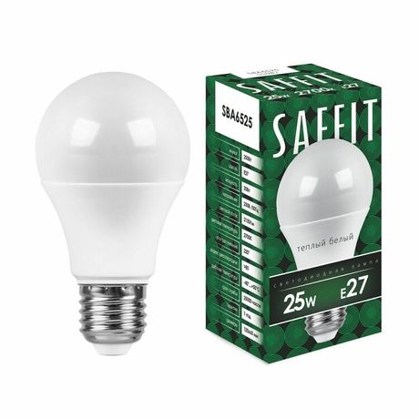 Лампа светодиодная SBA6525 25W 2700K 230V E27 A65 | 55087 SAFFIT FERON
