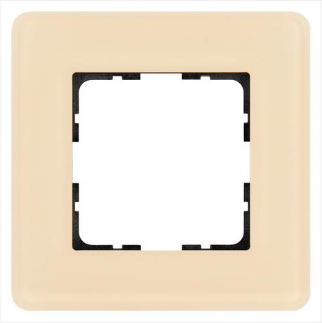 Рамка стеклянная матовая закругленная 1 пост цвет тауп - G1001GT-RM Jasmart