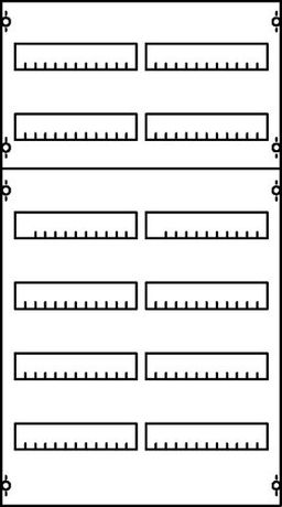 Панель для МОДУЛЬНЫХ уст-в 2ряда/6реек | 2V2A ABB