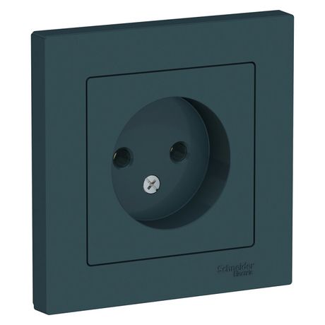 Розетка 1-м СП AtlasDesign 16А IP20 без заземл. в сборе изумруд SE ATN000840 APC