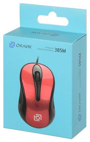 Мышь 385M черн./красн. оптическая 1000dpi USB для ноутбука 3but RD ОКЛИК 1066865