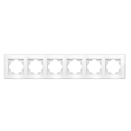 Рамка 6-м Афина стеклянная бел. UNIVersal 2247 Союз