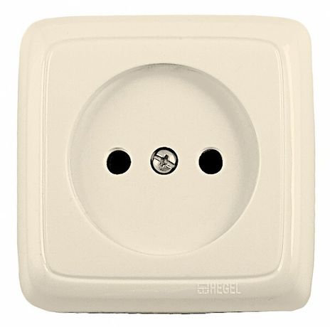Розетка наружная с изоляционной пластиной слоновая кость - РА16-103-01 HEGEL