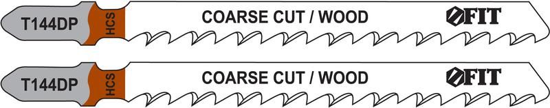 Полотно по дереву HCS разведенные шлифованные зубья 100/74/4мм (T144DP) (уп.2шт) FIT 40939 РОС