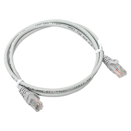 Патч-корд TERACOM PRO Cat.5E неэкранированный UTP оболочка PVC серый (1,0м) | TRP-5EUTP-PVC-1M-GY EKF