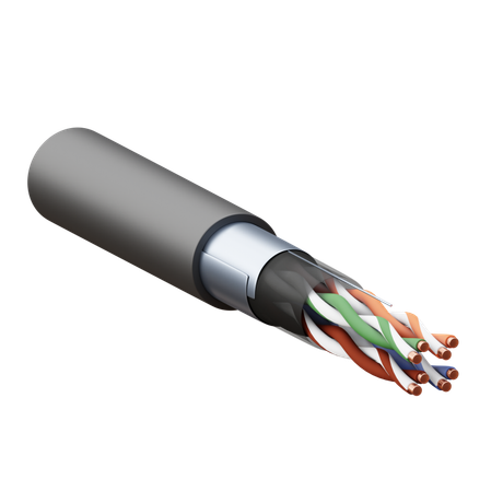 Кабель витая пара F/UTP кат.5e 4 пары solid внешний 24AWG LDPE черн. (уп.305м) TeraLINK PRO EKF TRP-5EFTP-04PE-BK-OUT3