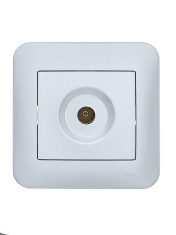 Розетка телевизионная проходная TV СП ASTI IP20 в сборе жемчуж./бел. перламутр. LEZARD 7081-3030-129