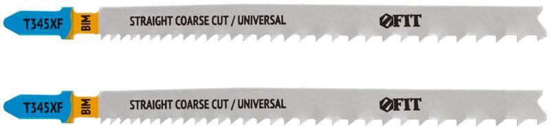 Полотно по дереву металлу пластмассе Bimetal фрезерованные зубья 132/106мм перемен. шаг (T345XF) (уп.2шт) FIT 40905 РОС