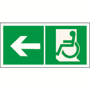 Пластина Напр. движения к эвакуац. выходу МГН налево BL-2915B.E72 - a18505 BS