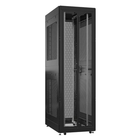 Шкаф серверный 52U 800х1200 передняя дверь: двустворчатая перфорированная IP20. задняя боковые панели: перфорированные. цвет: черный RAL9005 - EX 8252.9442 SYSMATRIX