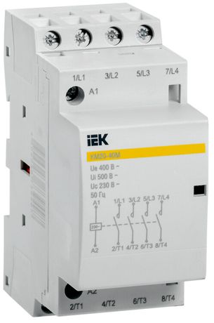 Контактор модульный КМ20-40М AC IEK | MKK11-20-40